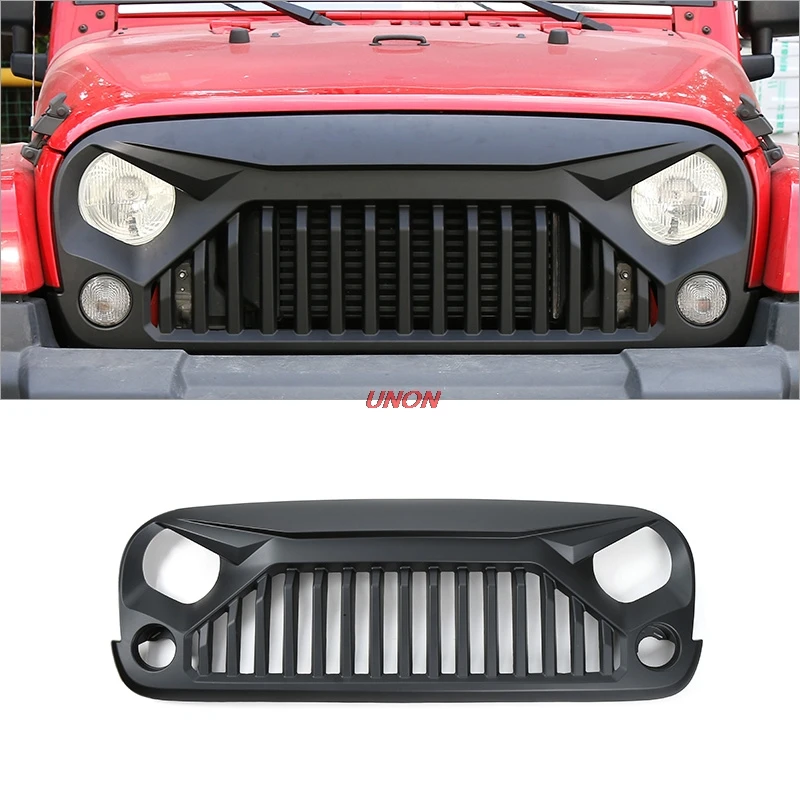 

For Jeep Wrangler Unlimited 2007-2017 Front Grille Grid Grill Matte Black Car Auto Parts