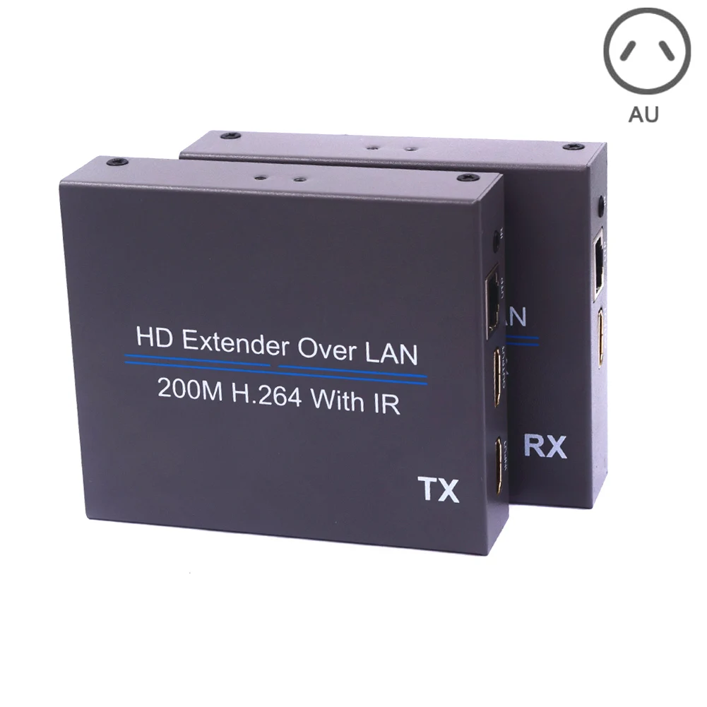 

HOT 200m HD Extender Over LAN H.264 Splitter Transmitter with IR Retransmission BUS66