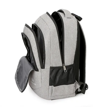 

More Zippers Backpack Brand High Quality Canvas Leisure or Travel Bag for Men Preppy Style Solid School bag for Boy Package