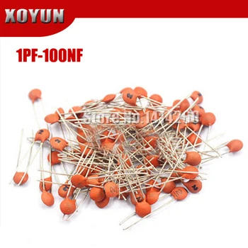 

200pcs Ceramic capacitor 50V 1pF ~ 100nF 104 4.7PF 10PF 22PF 33PF 47PF 100PF 101 220PF 221 330PF 331 470PF 471 1NF 103 47NF 473