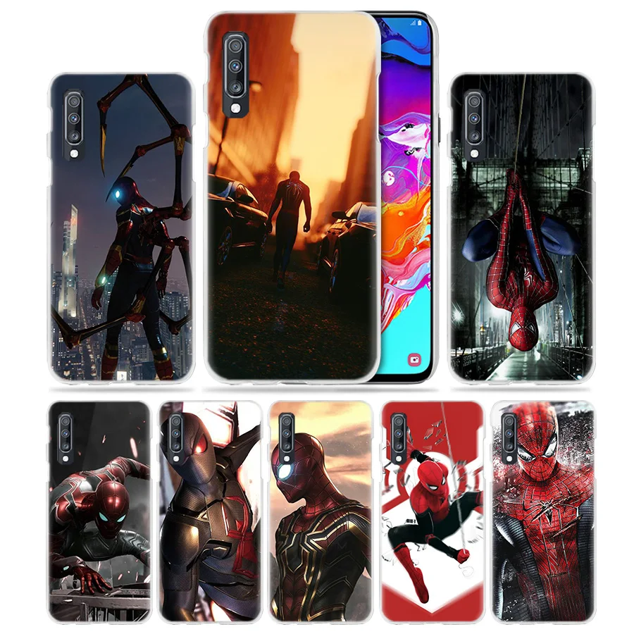 

My Hero Spider-Man Case for Samsung Galaxy A50 A70 A80 A20e A60 A40 A30 A20 A10 A8 A6 Plus A9 A7 2018 Hard PC Phone Coque Cover