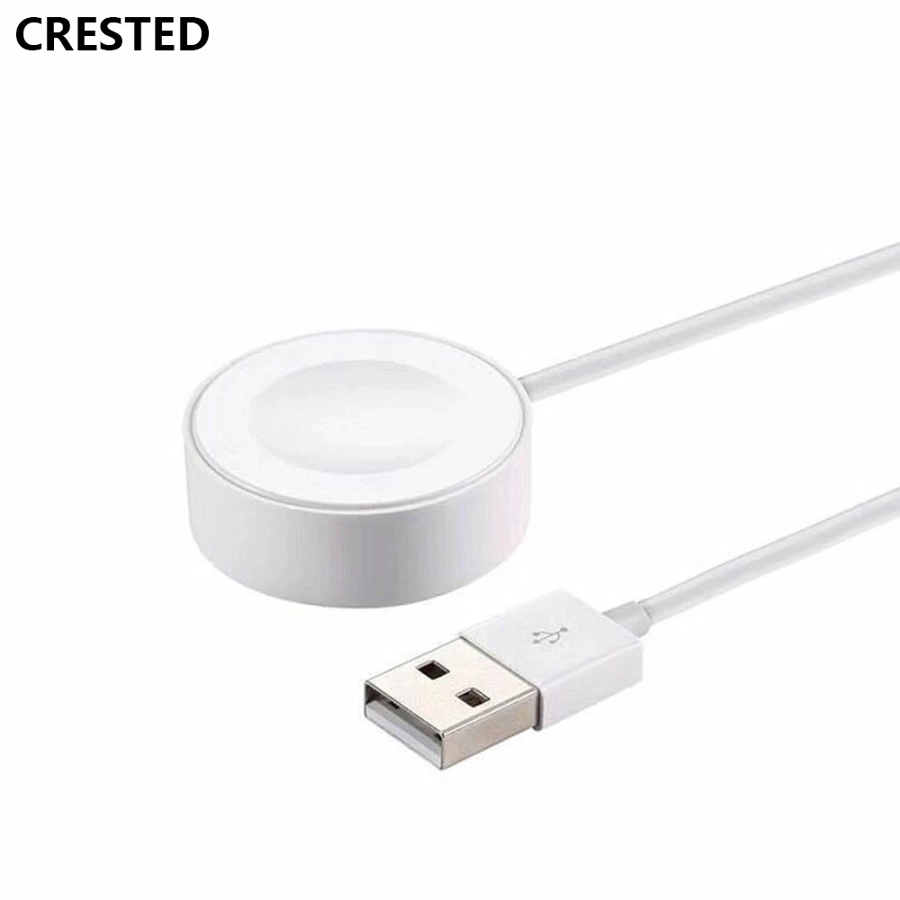 Хохлатая для Apple watch группа iwatch серии 4 3 2 1 беспроводной USB Сертифицированный Магнитный iWatch зарядное устройство зарядный кабель 1 м