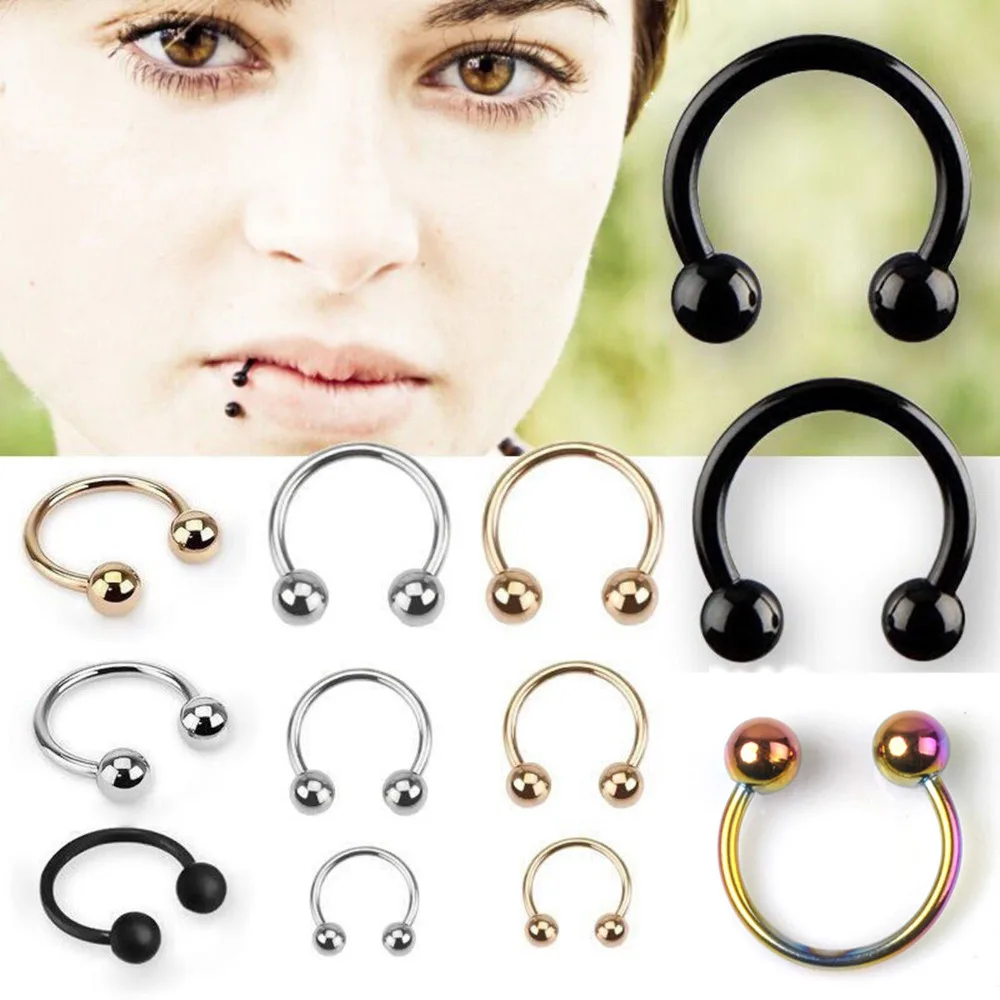 3pcs/lot Surgical Steel Captive Bead Ring BCR Punk Style Nose Ear ...