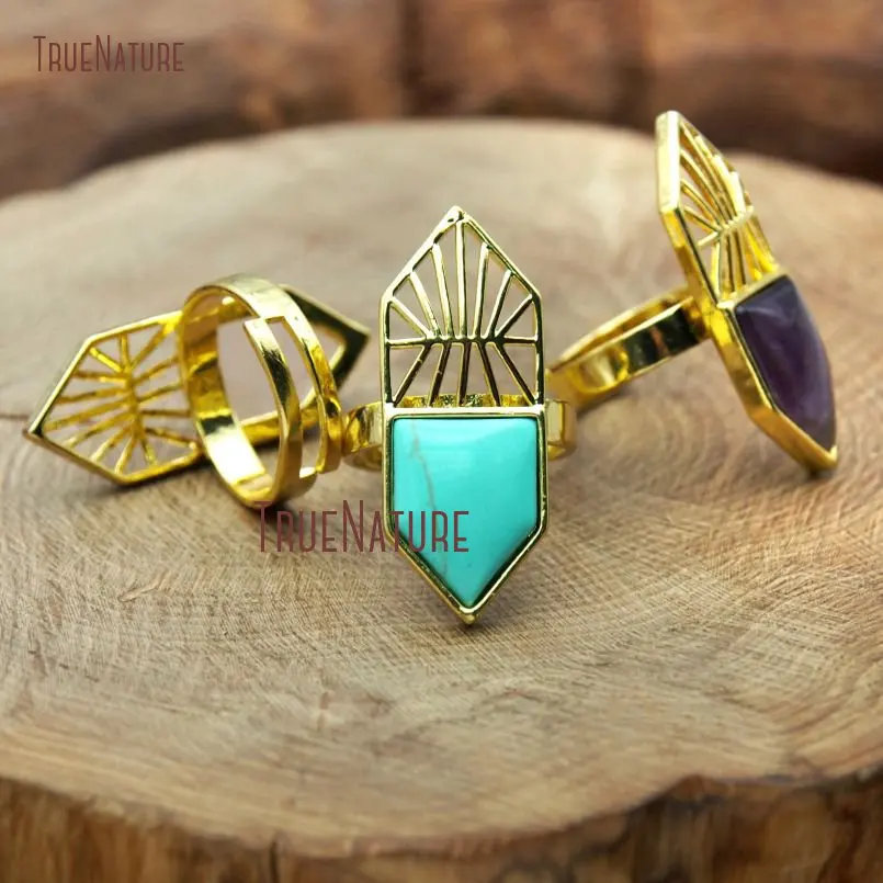20180111-RM10114- Gold Plating Hexagon Ring_6