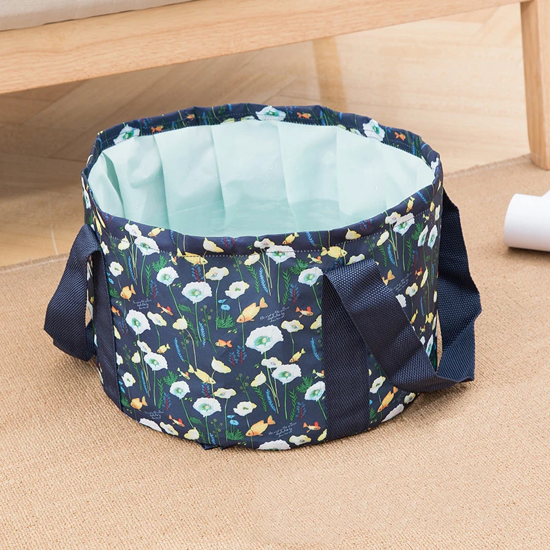 

Travel Foldable Basin High Temperature Resistant Foot Bucket Camping Fishing Folding Basin Foot Bath Sink Washing Basket