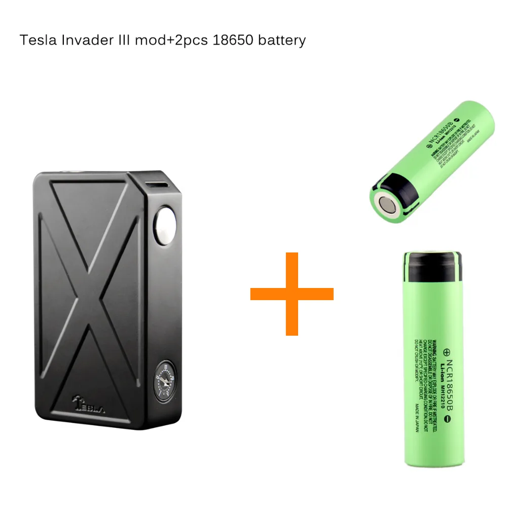 

TESLACIGS Tesla Invader 3 III 240W Box Mod Vaporizer 510 Thread Electronic cigarette vape mod with 2pcs battery NCR18650B inside