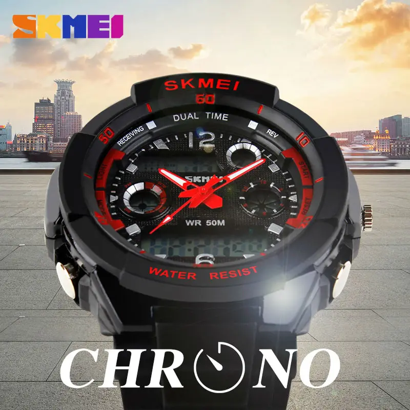 SKMEI Luxury Brand Men Sports Watches Digital Led Sport Wristwatches 50M Water Resistant Relogio Masculino For Mens Quartz Watch