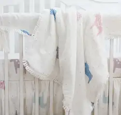 Sahaler Boho детское одеяло детские пеленки для новорожденного стеганое одеяло для детской кроватки одеяло 34*42 дюймов (Единорог)
