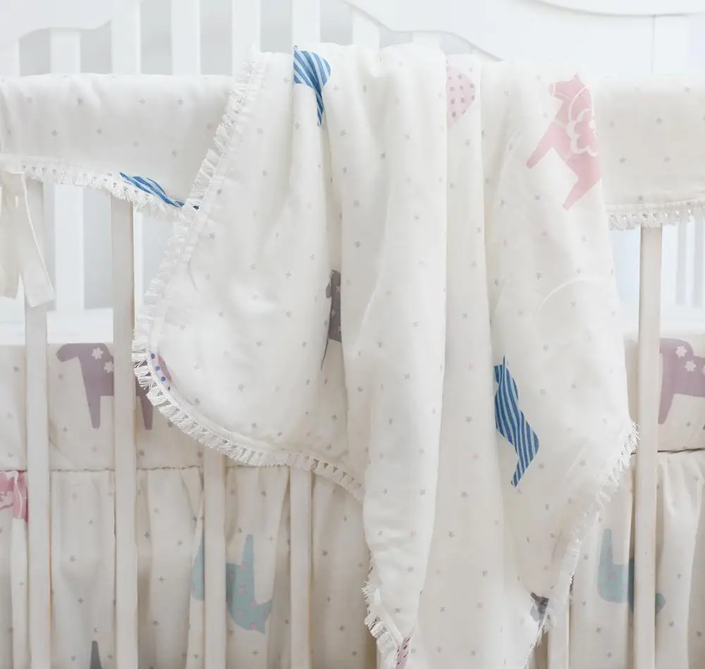 Sahaler Boho Baby Blanket Newborn Swaddle Wrap Crib Comforter Quilt 34*42 inches(Unicorn) |