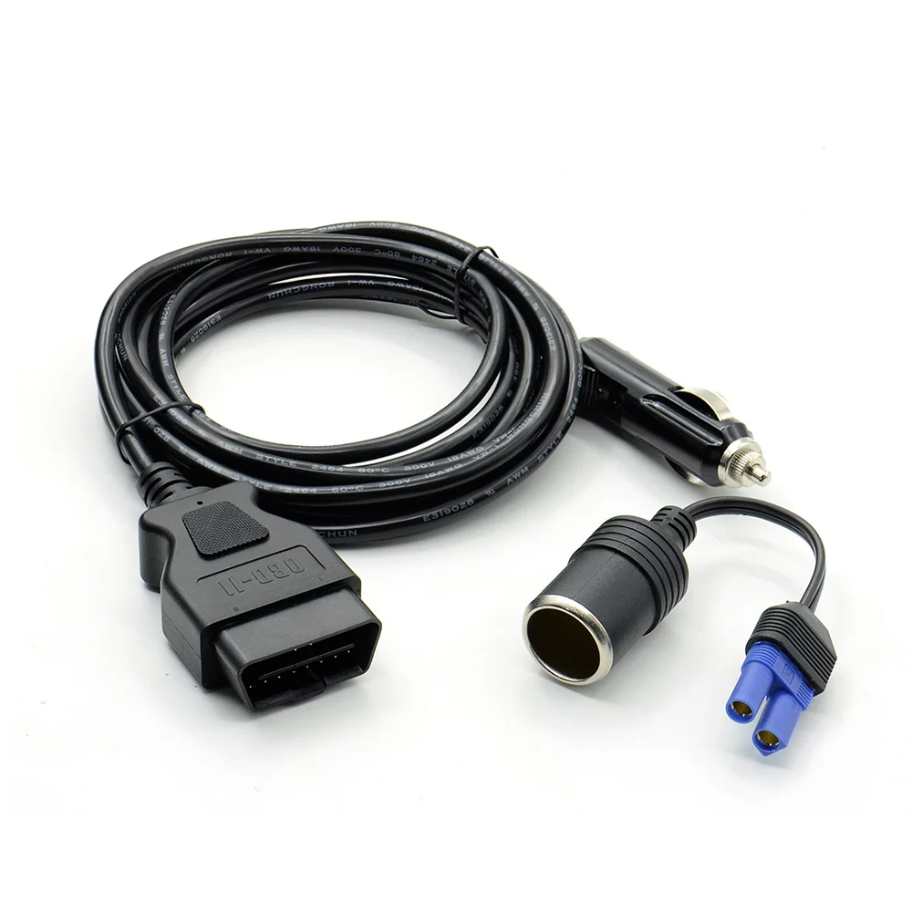 OBDII 12 В DC мощность ECU аварийный источник питания кабель интерфейс разъем с зажимом аллигатора и авто скачок стартер мощность EC5 - Цвет: Cable with EC5