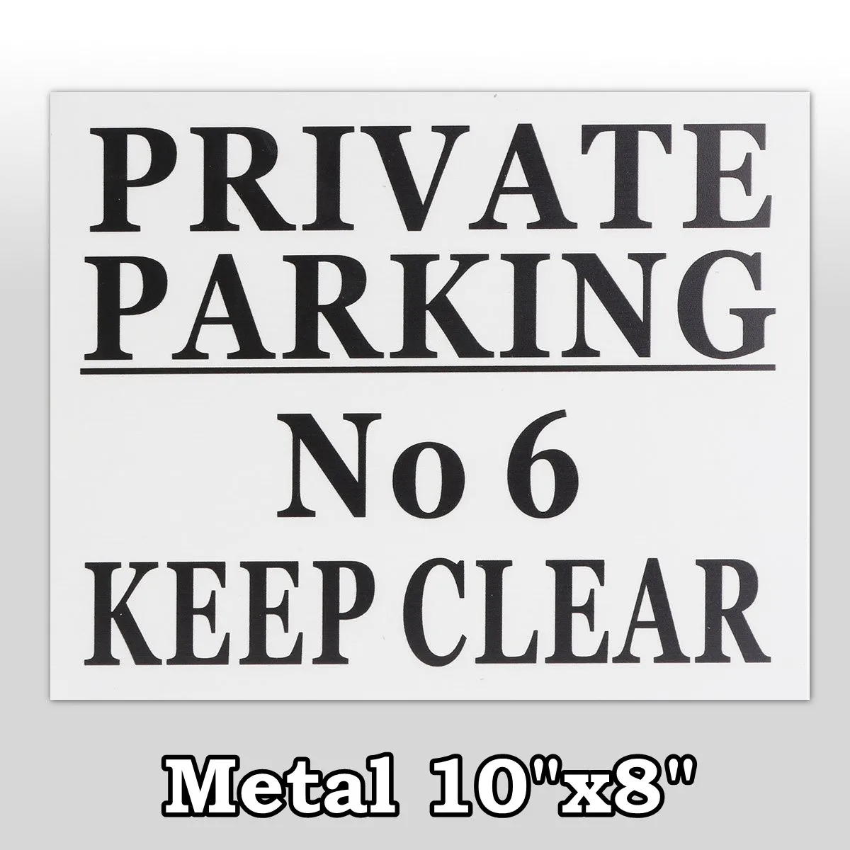

PRIVATE NO PARKING KEEP CLEAR 8"x10" 25cm x 20cm Warning Decal Signs Metal