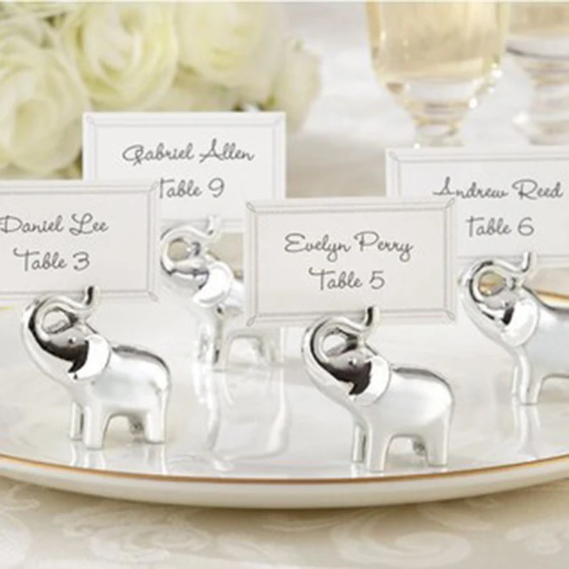 Silver Baby Elephant Place Card Holder Table Number Photo Storage Clip For Wedding Party Table Decorations Supplies Favors Gifts Silver Baby Elephant Place Card Holder Table Number Photo Storage Clip For Wedding Party Table Decorations Supplies Favors Gifts