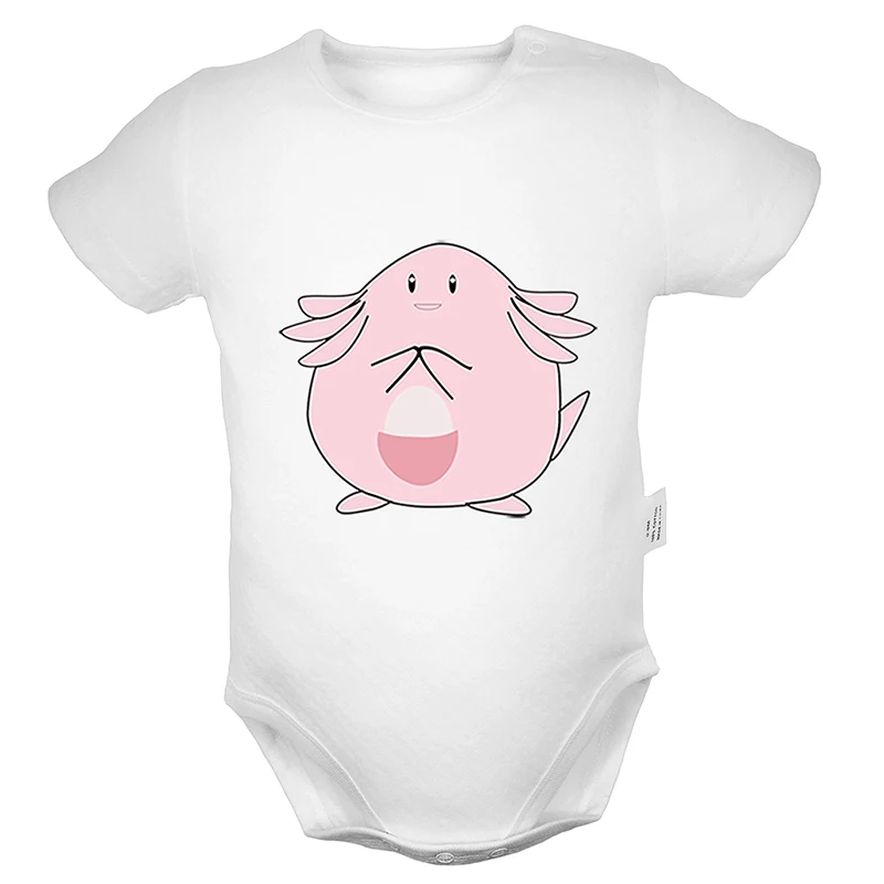 Baby945WD Комбинезон с короткими рукавами для новорожденных мальчиков и девочек от 0 до 18 месяцев с принтом Покемон чанси, комбинезон летний комплект из хлопка - Цвет: Baby945WD