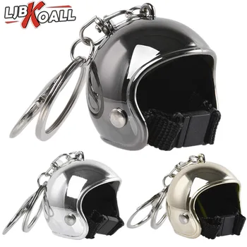 

Chrome Motorcycle Helmet Keychain Pendant Classic Key Ring Keyfob Casque Key Holder Sport Events Premium Creative Mens Xmas Gift