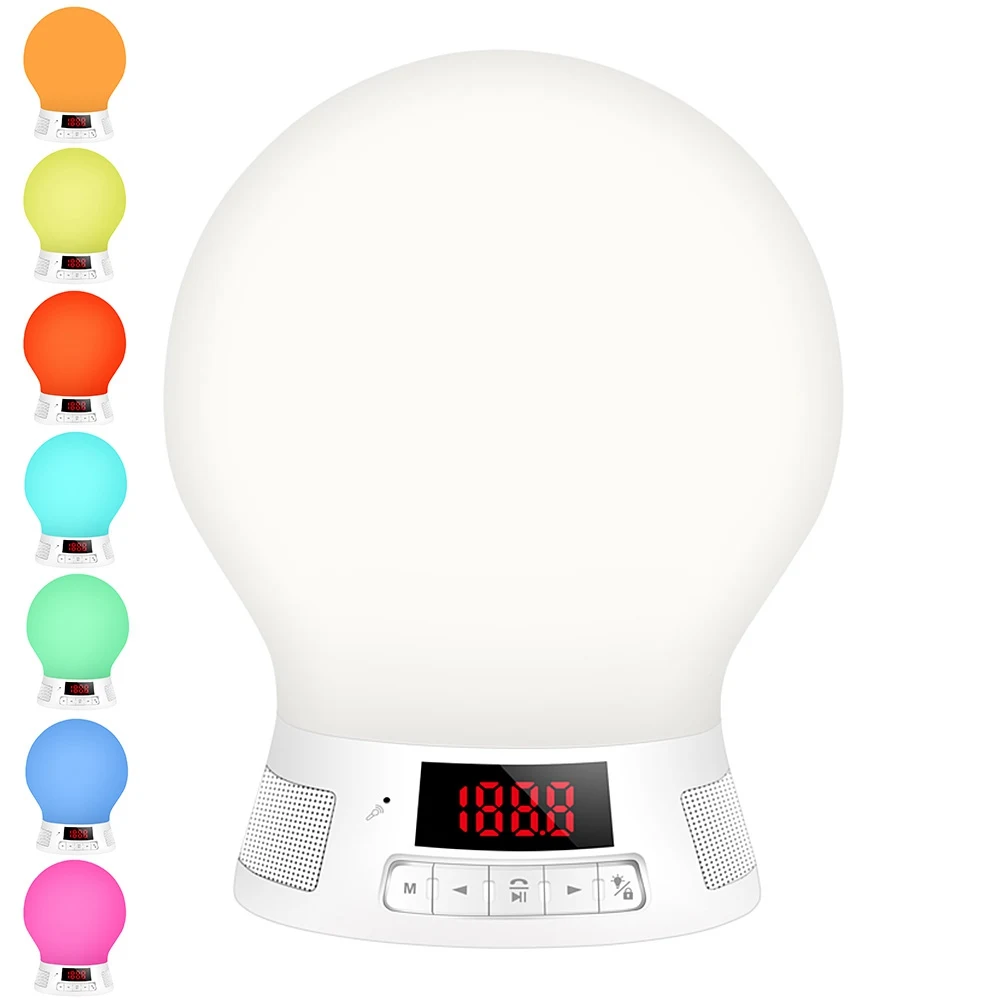 Bl10t Smart LED Bluetooth Light Touch Сенсор Регулируемый цифровой Дисплей MP3 плеера ночник 6 10 м