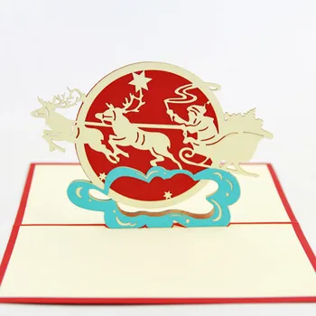 

3D kirigami card/ 2015 Hot personalized Moon festival invitations card