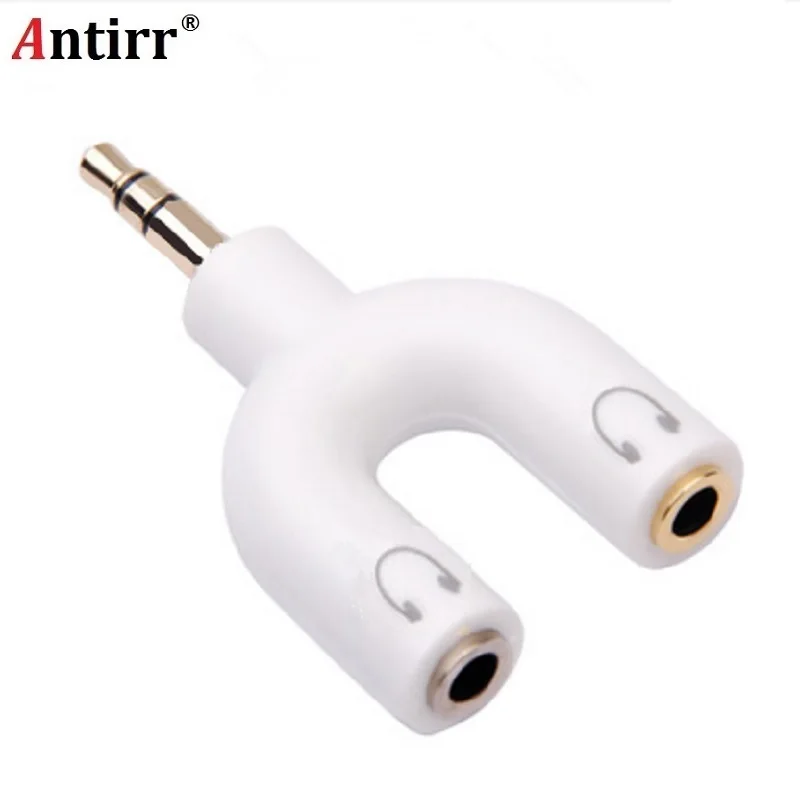 Earphone Adapter 1 Male for 2 Female Dual Audio Splitter Cable Adapter