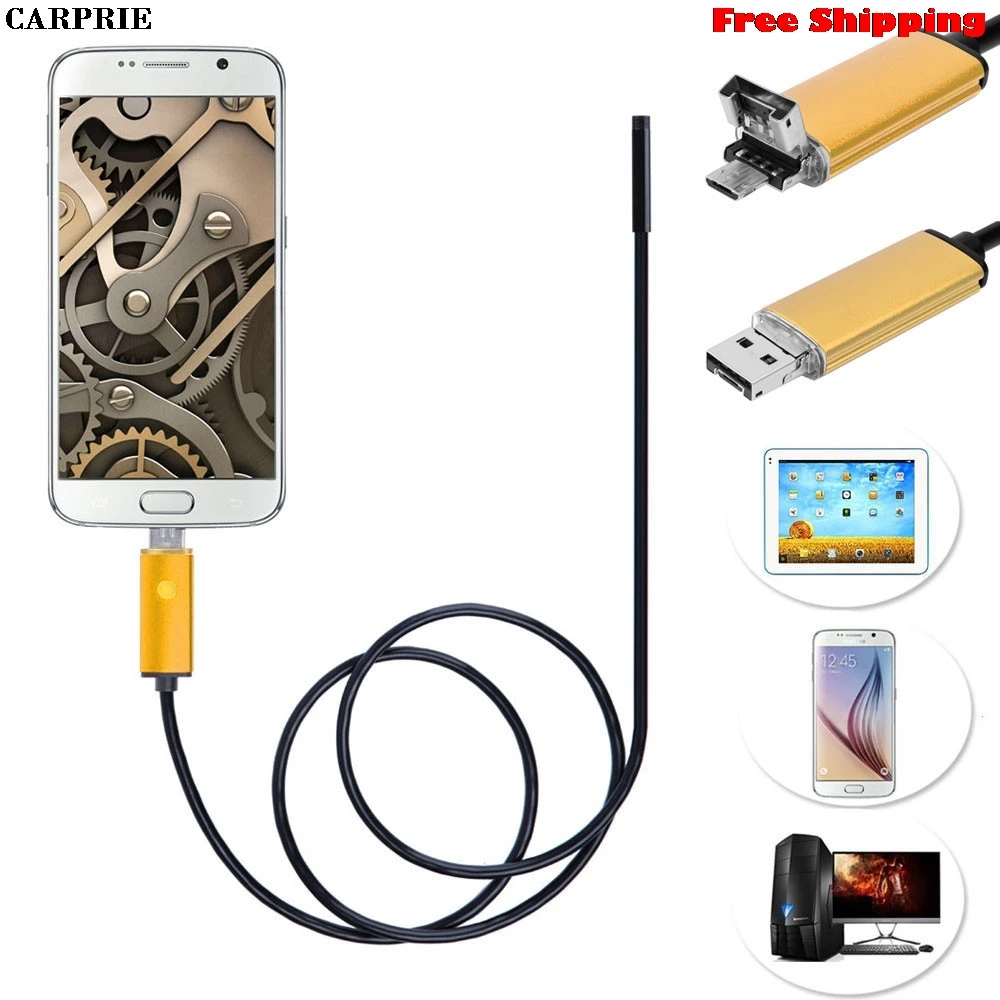 Камера Эндоскоп CARPRIE USA 2 в 1 Android USB объектив 7 мм 6 дюймов HD IP67 водонепроницаемая м 5