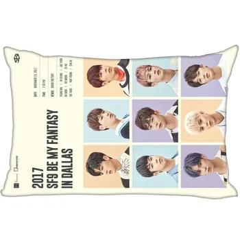 

Hot Korea-Pop Custom SF9 Satin Pillowcase 35x45cm (one side) Printed Zipper Silk PillowCover Custom Logo gift