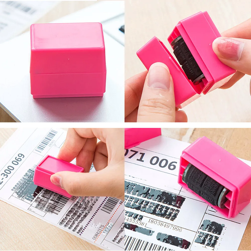 

1Pcs Guard Your ID Roller Stamp SelfInking Stamp Messy Code Security Office