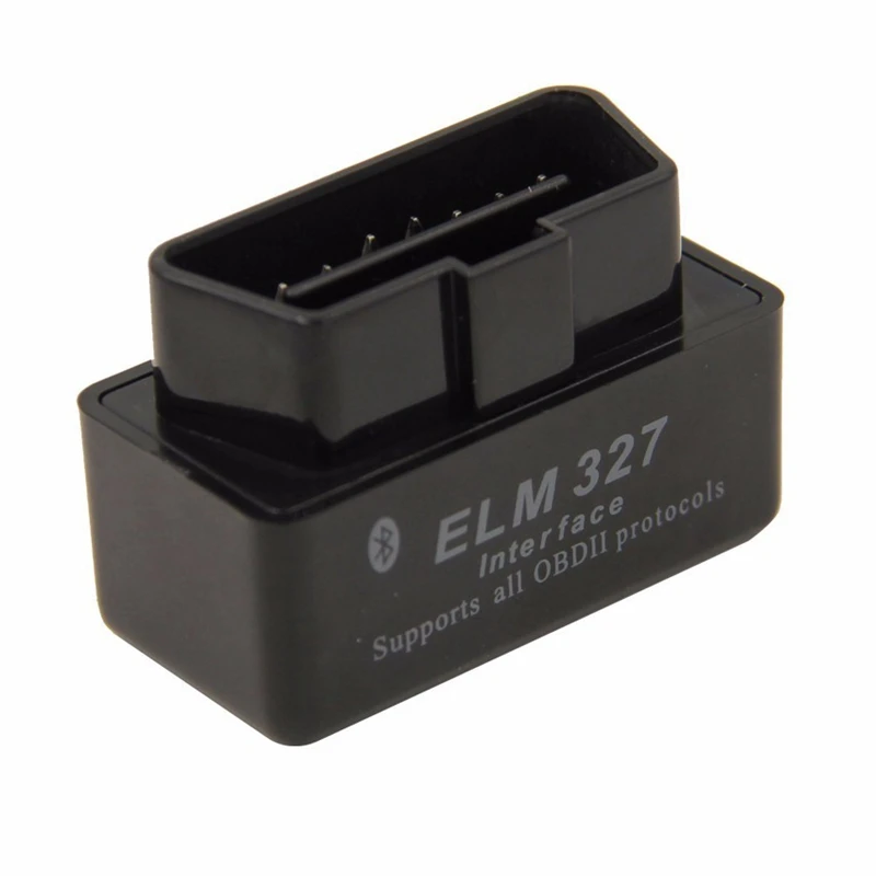 Автомобильный Мини elm327 Кристалл Bluetooth V2.1 Obd2 диагностический инструмент - Цвет: Black