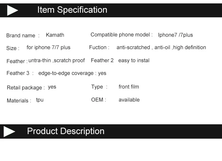 specification-film