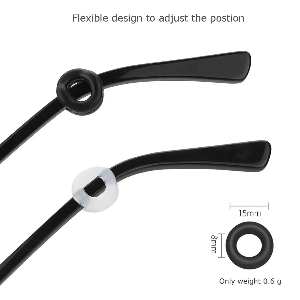 

YDO 5 Paris Silicone Anti Slip Ear Hook Glasses Sports Fixed Spectacle Leg Grip Eyeglasses Temple Holder Glasses Accessories