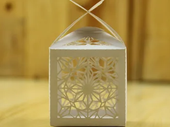 

creative hexagram ribbons carved candy bag DIY new marriage charm Shower Favor Boxes Wedding Party Gift hold bag
