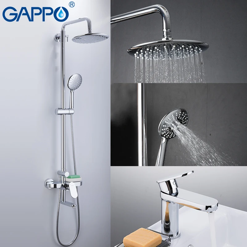 GAPPO Sanitary Ware Suite brass water tap chrome bathroom bath mixer shower faucet with basin tap waterfall bathtub faucet GAPPO Sanitary Ware Suite brass water tap chrome bathroom bath mixer shower faucet with basin tap waterfall bathtub faucet