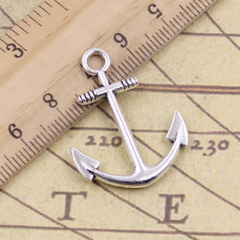 

8pcs/lot Charms anchor sea 31x25mm Tibetan Silver Pendants Crafts Making Findings Handmade Antique Jewelry DIY for Necklace