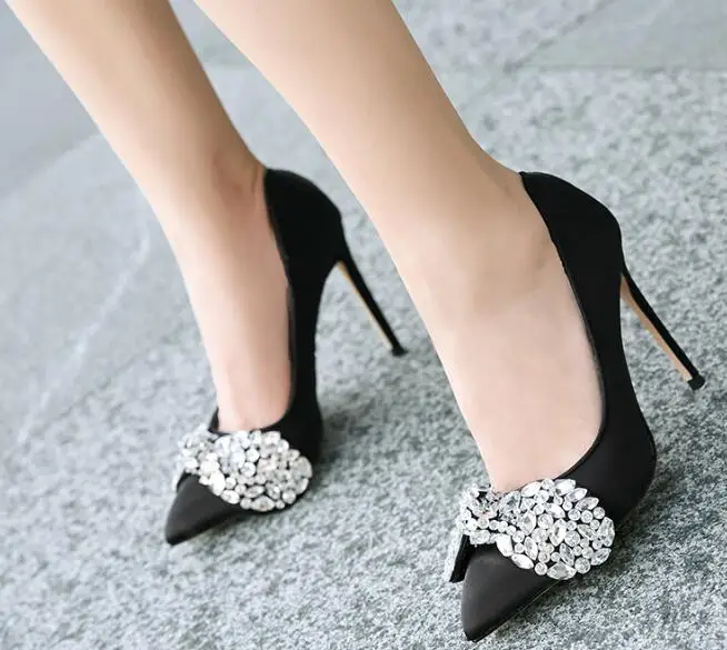 Boda Bowknot Talones Zapatos Delgada black Pie Red Elegante Puntiagudo Stiletto 8cm Alto red Cristal Adornado Pic Mujer Bonjean Tacón As 10cm 8cm Dedo De Del 10cm Pics Tacones Fiesta black qxY6TnwPU