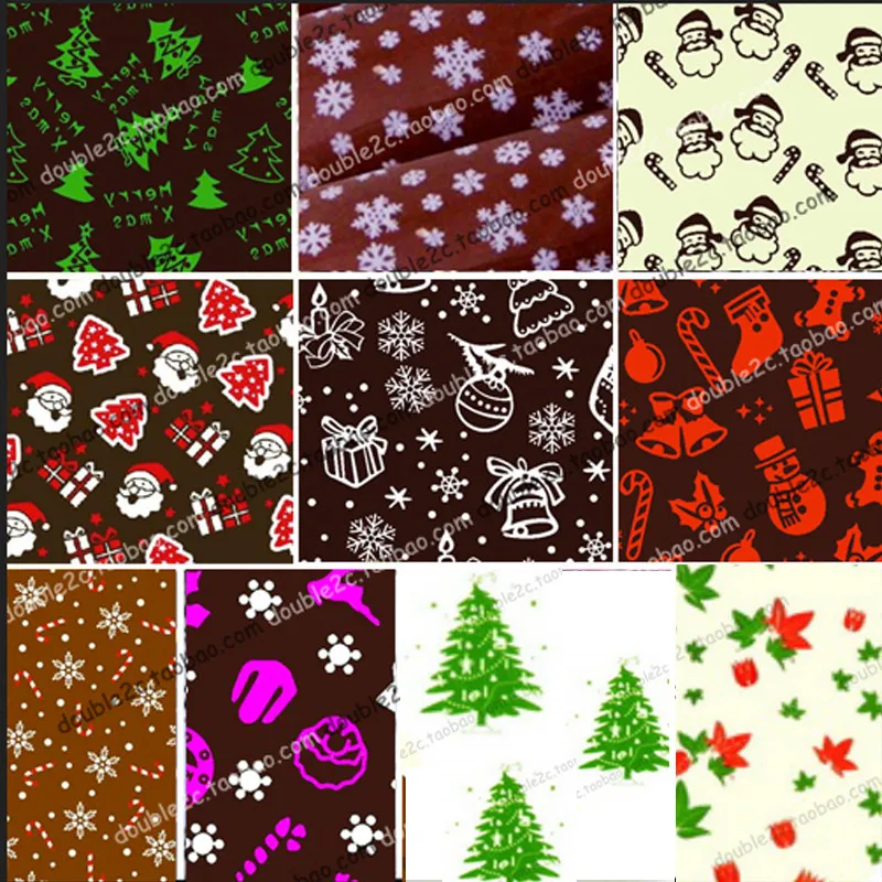 mix christmas chocolate transfer sheet