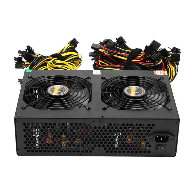 

NEW PC Power Supplies 80 PLUS Gold 3450W ATX PC Miner Power Supply Machine 24 Graphics Interface For BTC Bitcoin Mining Server