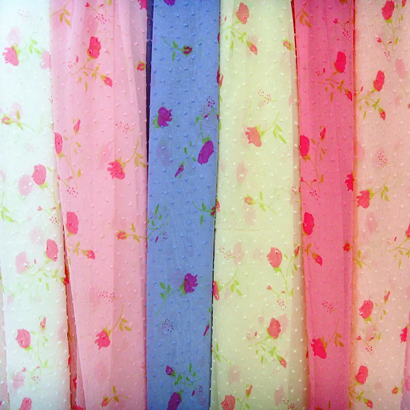 

2015 The print dress chiffon fabric chiffon fabric cloth wholesale