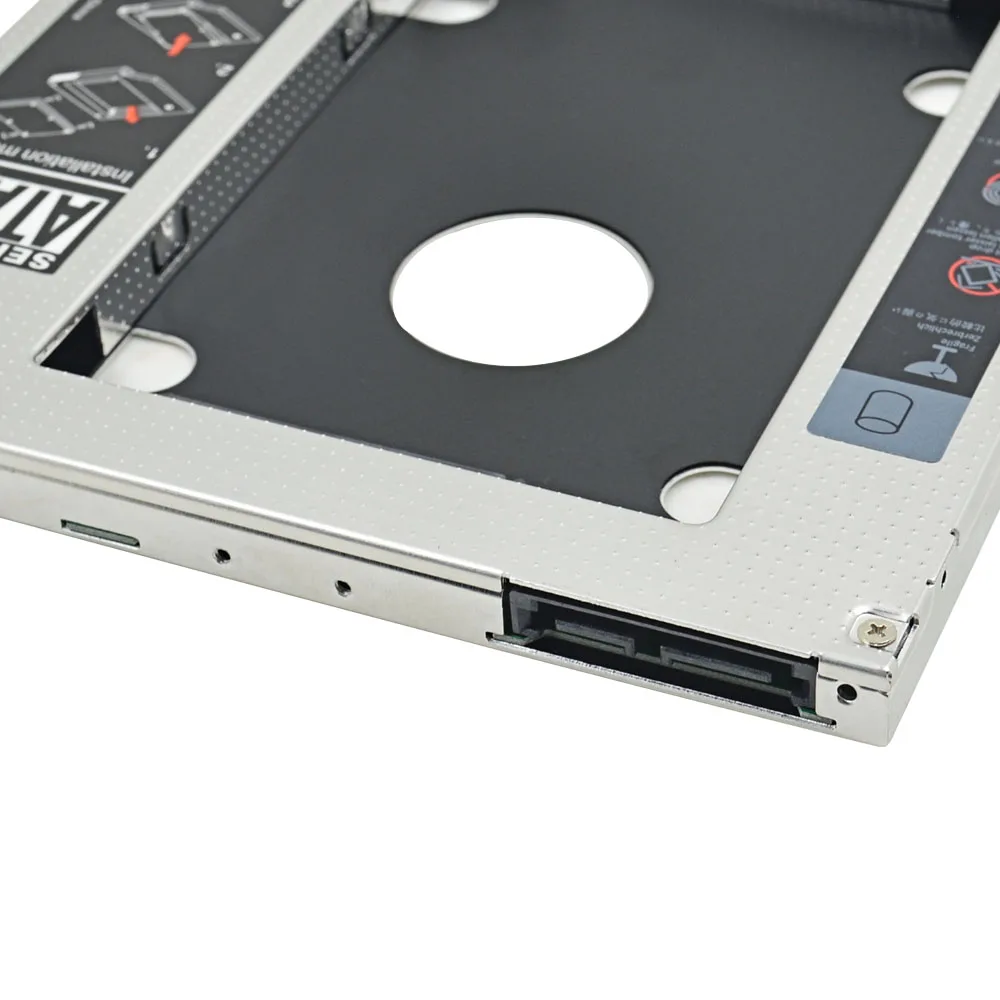 Высокая производительность 2nd HDD Caddy 9,5 мм SATA III светодиодный индикатор Корпус SSD, HDD по индивидуальному заказу для hp EliteBook 2530p 2540p DVD-ROM