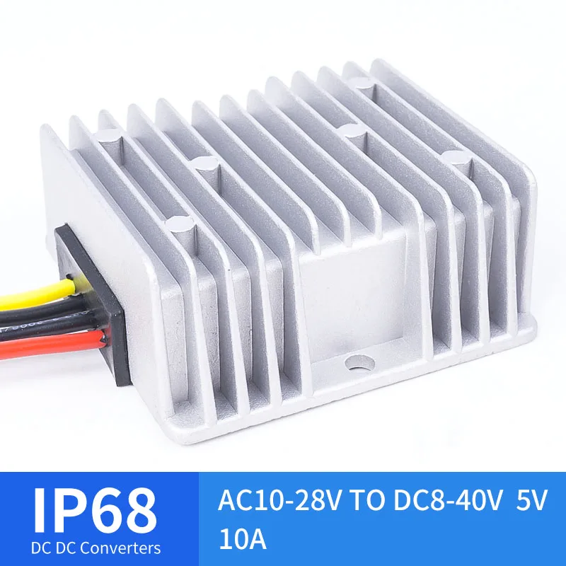 AC24V(10-28 V) DC12V(8-40 V) 5 V 10A преобразователь переменного тока в постоянный ступенчатые Водонепроницаемый конвертер гольф-кары Высокое качество: RCNUN CE по ограничению на использование опасных материалов в производстве