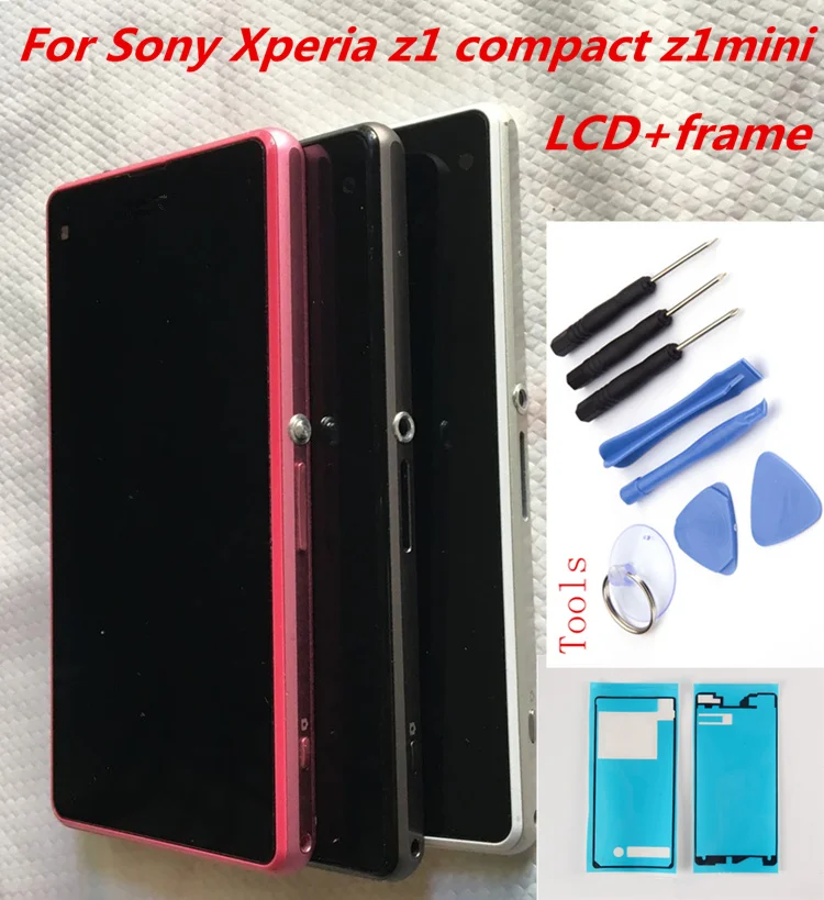 Yellow red black white color For Sony Xperia z1 compact z1mini D5503 M51w Lcd Display Touch