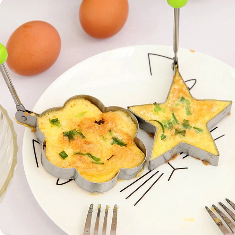 4 стиля из нержавеющей стали простой любящий жареные яйца для кухонный для завтрака инструмент из нержавеющей DIY гаджеты