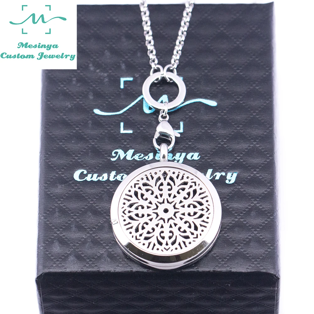 

1 piece mesinya Hollow Abstract Design (30mm) Aromatherapy/Essential Oils 316L Stainless Steel Diffuser Locket pendant Necklace