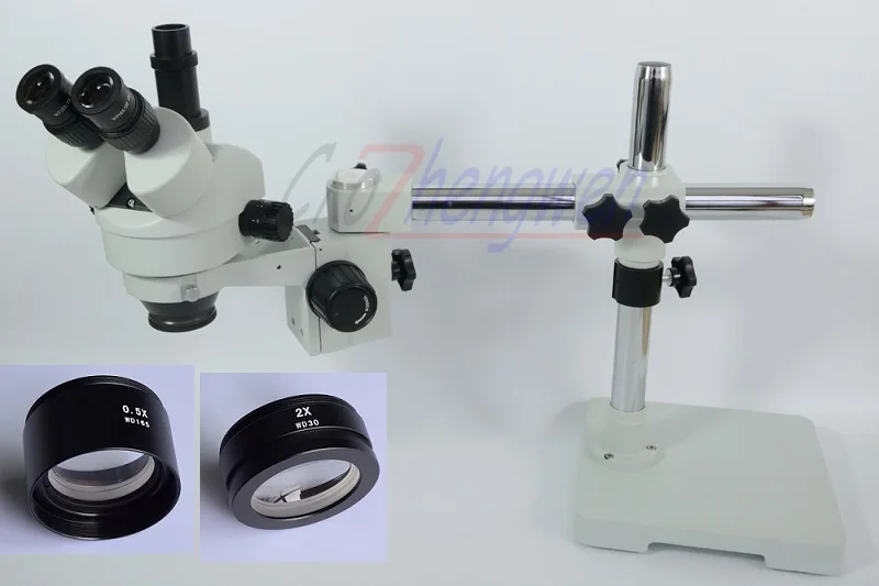 

FYSCOPE 3.5X-90X! Single Boom Stand Trinocular Stereo Zoom Microscope Digital Microscope +144pcs led light