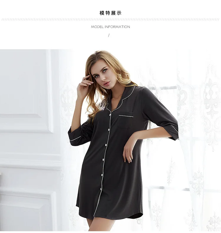 night shirt for girl | long night shirt | black night dress with buttons