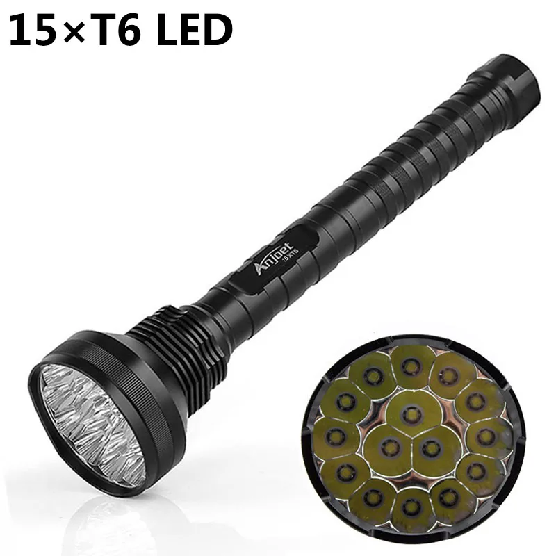 Lanterna de Alta Lâmpada de Trabalho Lanterna de Acampamento Glare Potência Xm l 15 Anjoet 21 24 t6 5 Modos Torch Sotaque Levou 35000 Lumens Luz 3 China torch work Suppliers