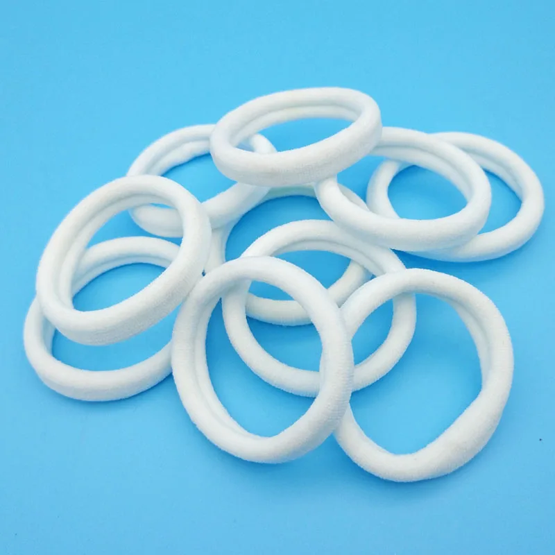 hair clips for thick hair 20 Pcs/Lot White Hair Bands Accessories For Girls  Rubber Ponytail Holder Elastic Gum Plain Nylon Headwear Scrunchy hair clips