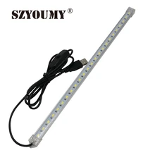 SZYOUMY 24LED 5 В USB Белый свет ленты лампы Жесткий полосы света 35 см трубы с вкл/выкл переключатель 50 шт