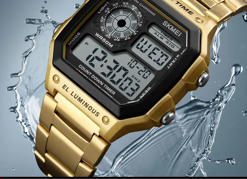 Skmei спортивные часы Для мужчин цифровой мода Часы 2 раз Chrono таймера 50 м Водонепроницаемый Наручные часы Relogio Masculino xfcs