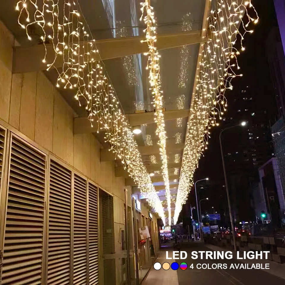 cheap 5M LED Curtain Icicle Light 96 LEDs Fairy String Lamps Xmas Wedding Party Prom Decoration AC 220V