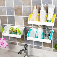 Corner Shelf Tub Baño Ducha Baño Sostenedor de la Succión De Almacenamiento de Accesorios de Cocina