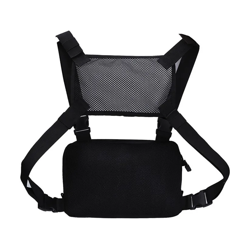 1000D Tactical Mesh Cloth Chest Bag Molle Accessory Pouch Zipper Bag Outdoor Combat Hunting Adjustable Belt Waist Pack