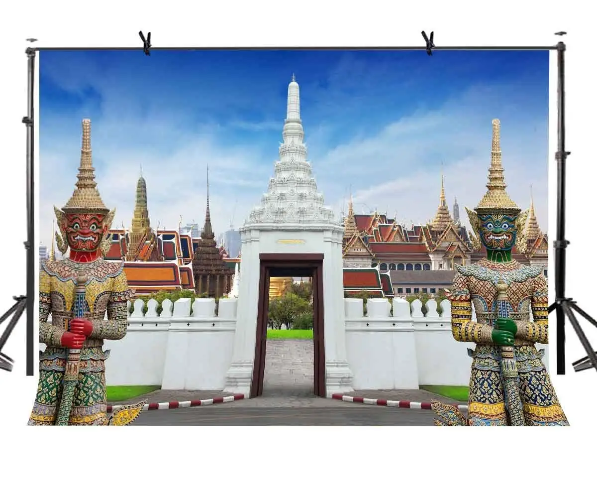 

150x220cm Temple Backdrop Bangkok Temple Architecture Photography Background and Photography Studio Backdrop Props
