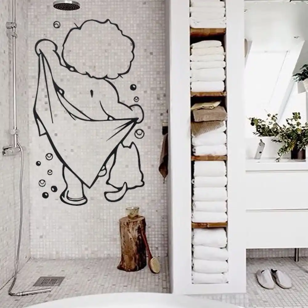 Cute Waterproof Kids Bathing Wall Stickers For Baby Bathroom Decor Wall Stickers For Baby Bathroom Decor